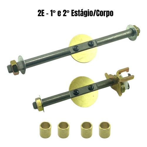 Eixo Borboleta 2e Carburador Solex Brosol Embuchamento 1° 2°