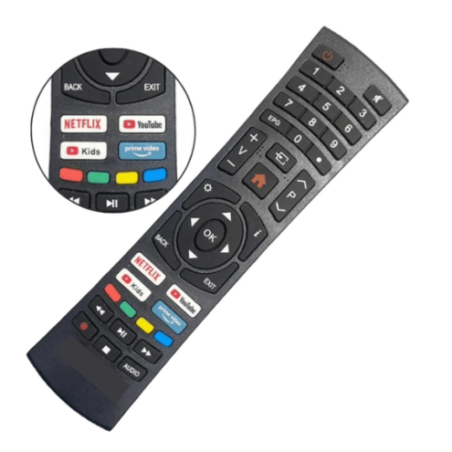 Controle remoto para tv multilaser led smart 4k tl032 tl039 32, 50 e 55 polegadas