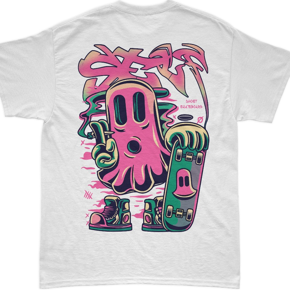 Camiseta Self Ghost SkateBoarding Color Style Street Wear