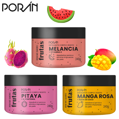 ESFOLIANTE FRUTAS CORPO E ROSTO 240G - PORÁN