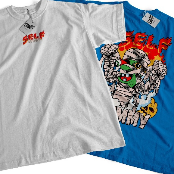 Camiseta Self Mummy Fire Color Happy Style Egito Mitologia