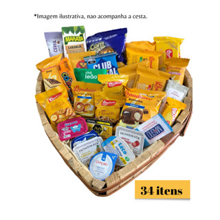 5 kits para cesta café da manhã 34 itens