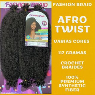 Cabelo para Twist AFRO TWIST - 40cm - FASHION BRAID - Cabelo Afro - CROCHET BRAIDS em Oferta na Shopee