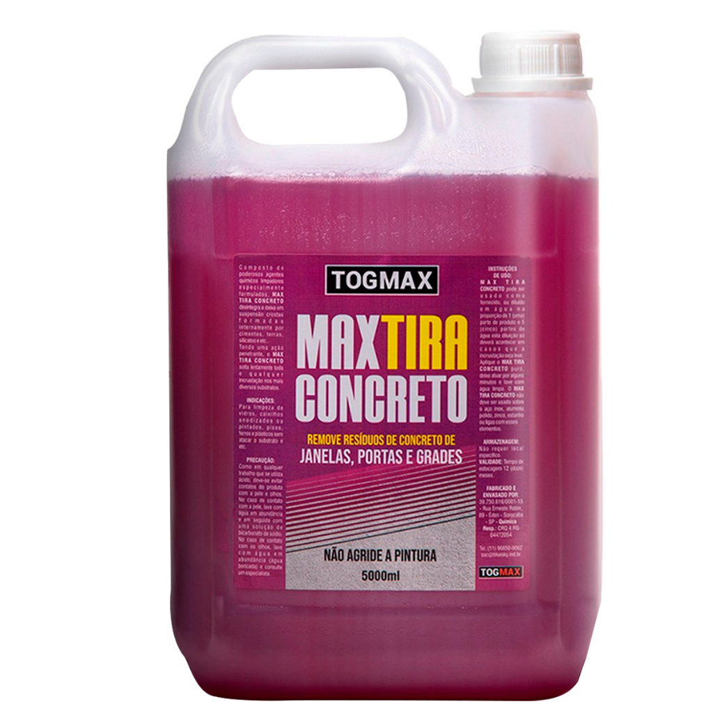Max Tira Concreto 5L Togmax Limpa Concreto Biodegradável em Oferta na Shopee