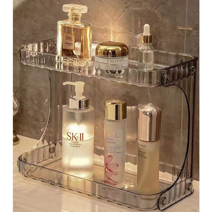 Organizador Prateleira Diamante Acrílico Porta Maquiagem Beleza linhas 8804