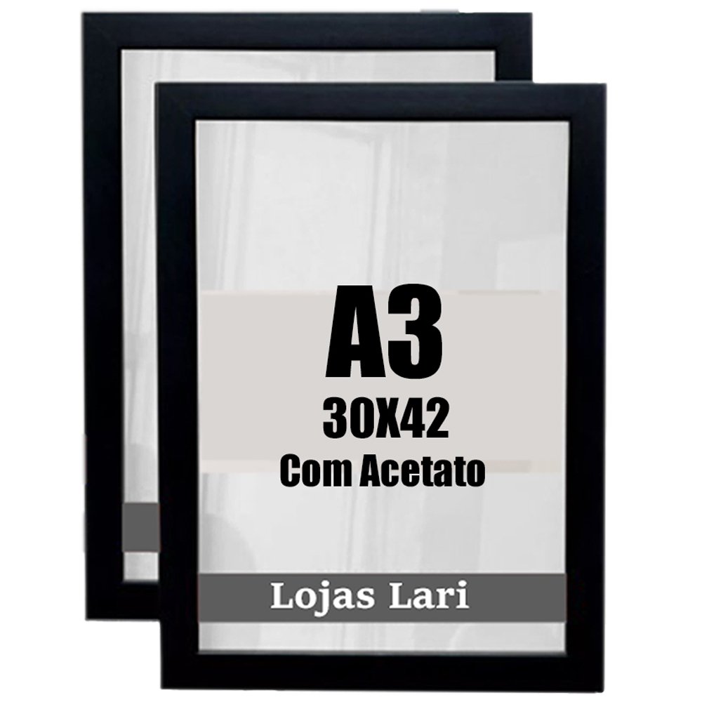 Kit 2 Molduras A3 Para Quadro Foto Poster Acetato 30x42 Cm em Oferta na Shopee