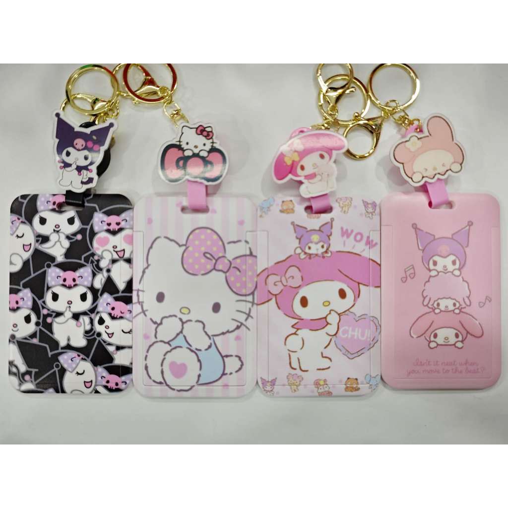 Chaveiro com Cordão e Porta Crachá Hello Kitty My Melody Kuromi Cinnamoroll em Oferta na Shopee
