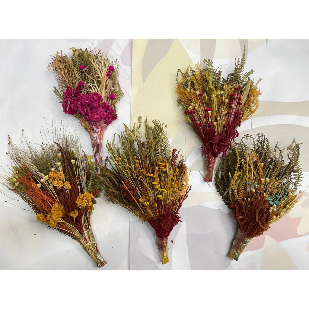 MINI BUQUÊ MISTO DE FLORES NATURAIS SECAS/DESIDRATADAS(Antes de comprar, por favor leia a descrição do produto)