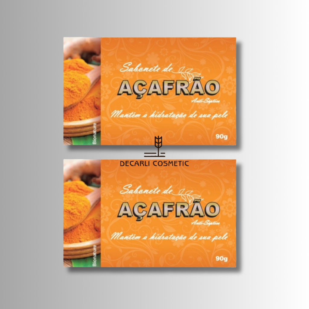 2 UN Sabonete Barra de Açafrão 90g - Bionature