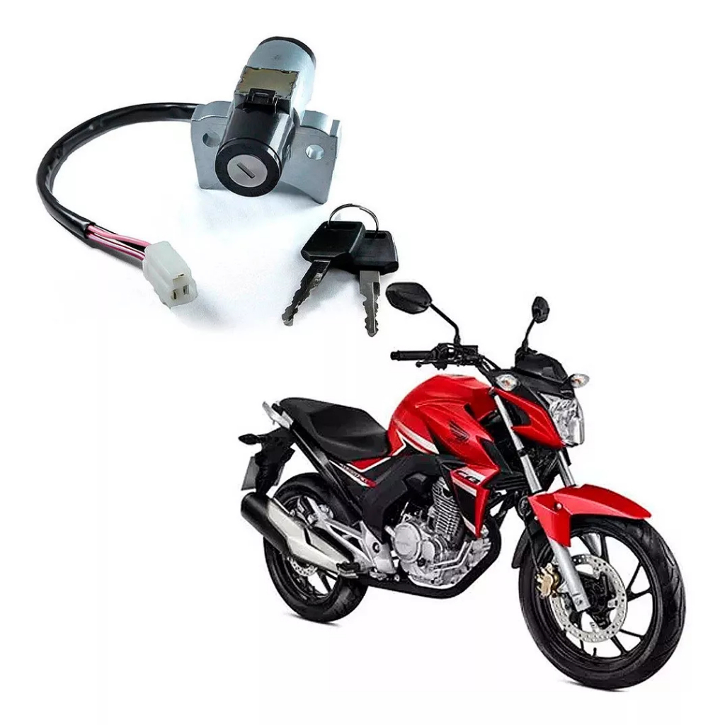 Chave Ignição Contato Miolo Moto Honda Cb 250f Twister 2016 Até 2018