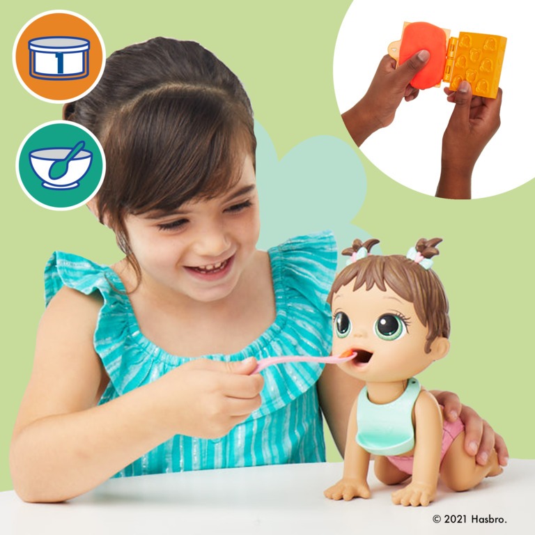 Boneca Baby Alive Hora da Papinha Morena - Hasbro F2618 — imagem 2 de 2