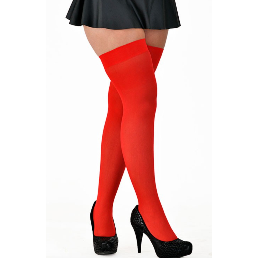 Meia Fina 7/8 lisa e listrada para Festa Carnaval Cosplay Fantasia Cores variados adulto