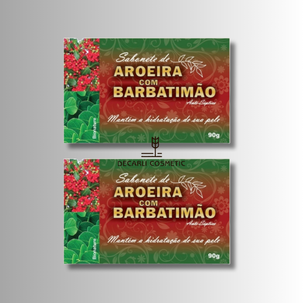 2 UN Sabonete Barra de Aroeira com Barbatimão 90g - Bionature