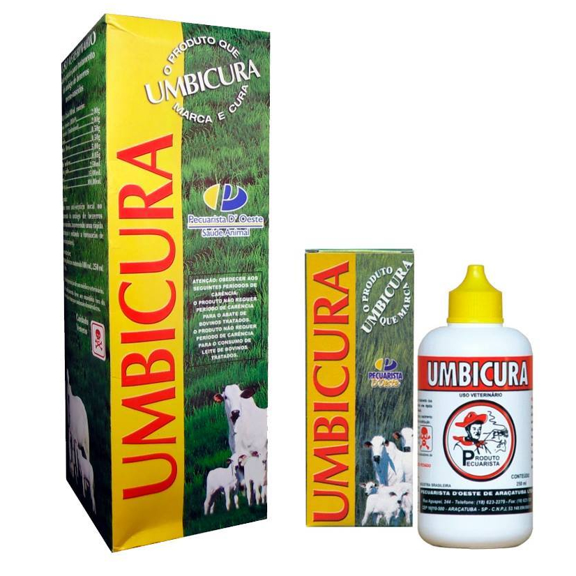 Umbicura 250ml Antisséptico e Cicatrizante para Umbigo de Bezerros