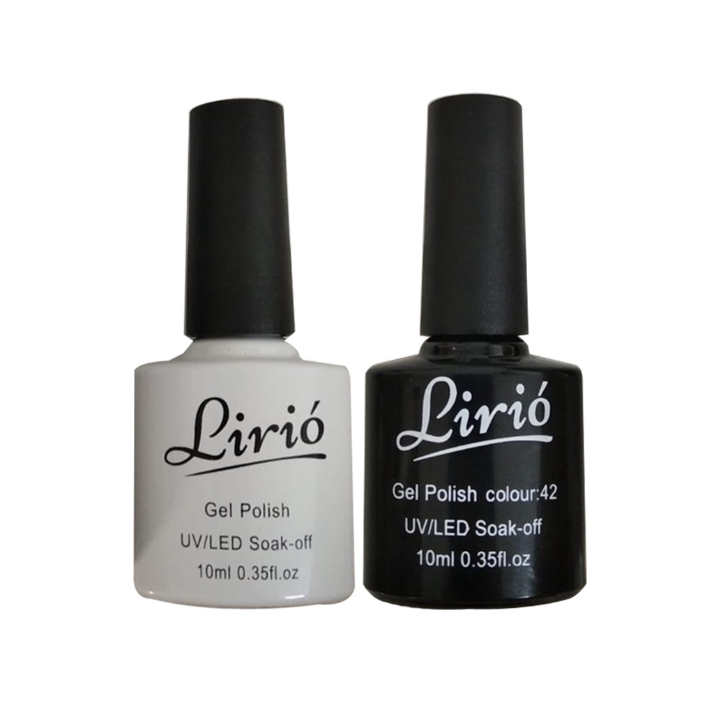 Kit Esmaltes Gel Uv Led 10ml Lirió Unhas Acrigel Branco e Preto