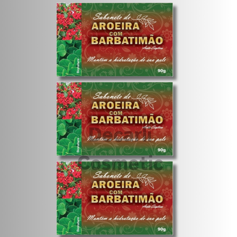 3 UN Sabonete Barra de Aroeira com Barbatimão 90g - Bionature