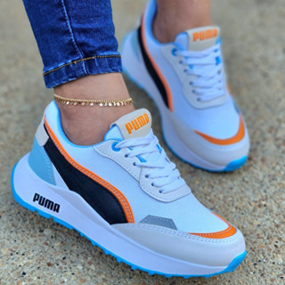 Tenis PUMA Academia tenis feminino confortavel macio lançamento 2024 PULMA SUMMER XRAY