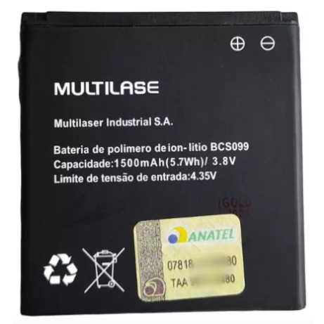 Bat Bcs099 Multilaser E Lite P9099 1500mah + Garantia em Oferta na Shopee
