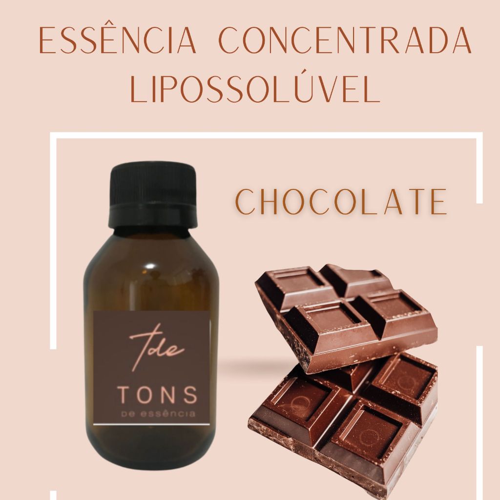 Essência Concentrada Chocolate Lipossolúvel base óleo 100ml em Oferta na Shopee