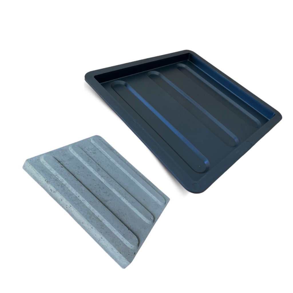 Kit 10 Formas Piso Tátil Reta Calçada Direcional 25x25x2,5