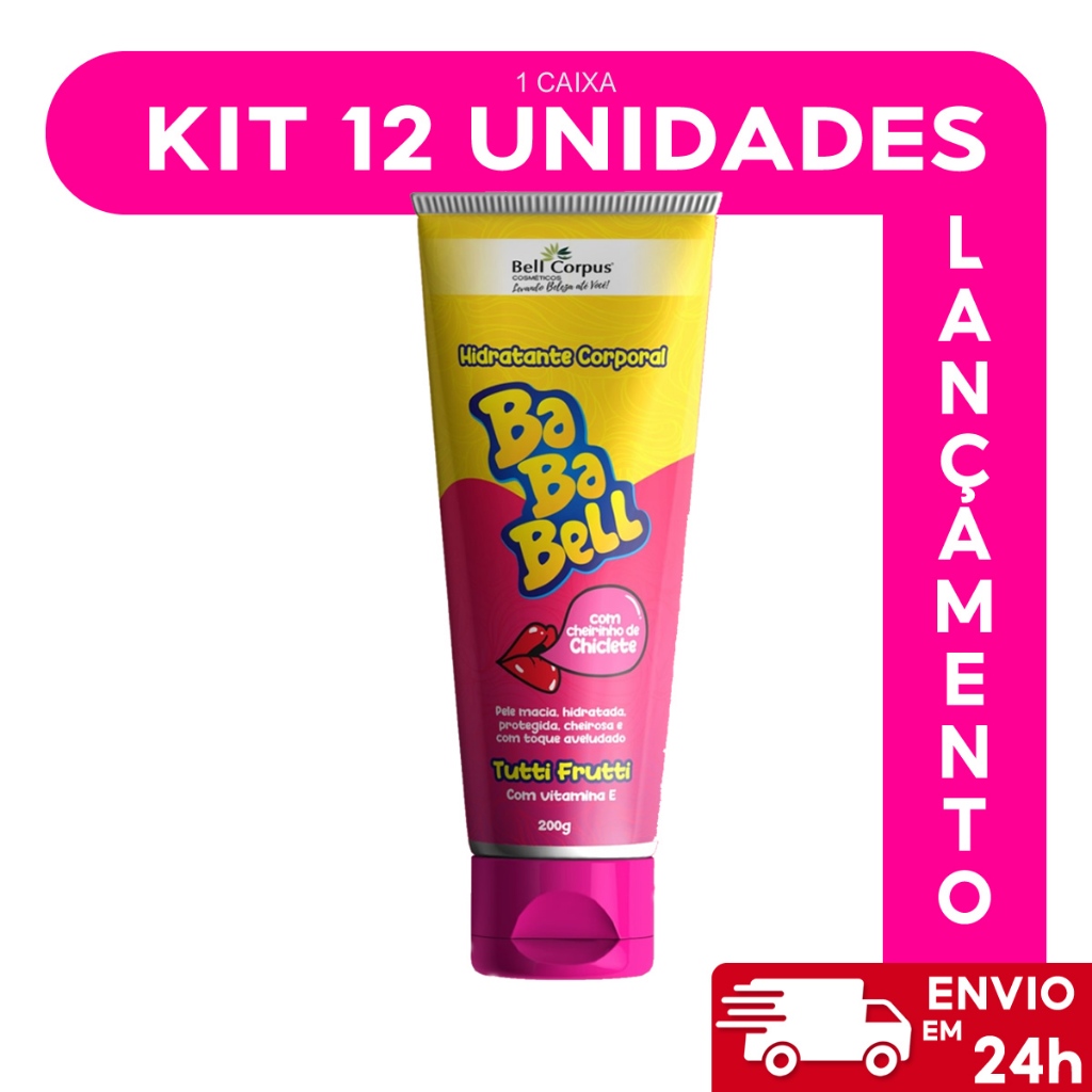 Kit Com 12 Loção Hidratante Corporal Bubaloo - Bell Corpus - Hydrata+