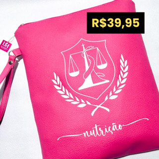 PROMOÇÃO Porta Jaleco com Brasão Personalizado - Diversas profissões enfermagem nutrição medicina fisioterapia estética professora organizador saquinho organizador porta jaleco profissão