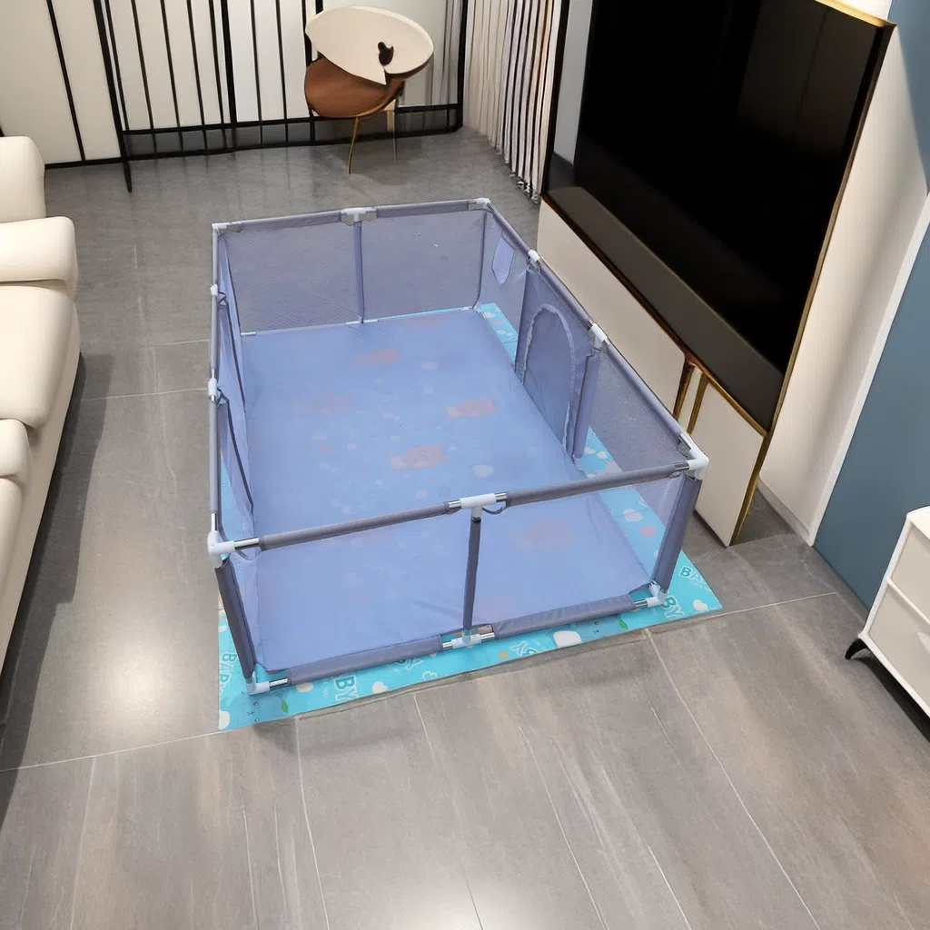Cercado Para Bebe Cercadinho Infantil Berço Grande Chiqueinho Seguro Material Tecido OXFORD Tamanho 120x180x55cm