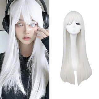 Peruca Branca 75cm - Peruca Orgânica Cosplay