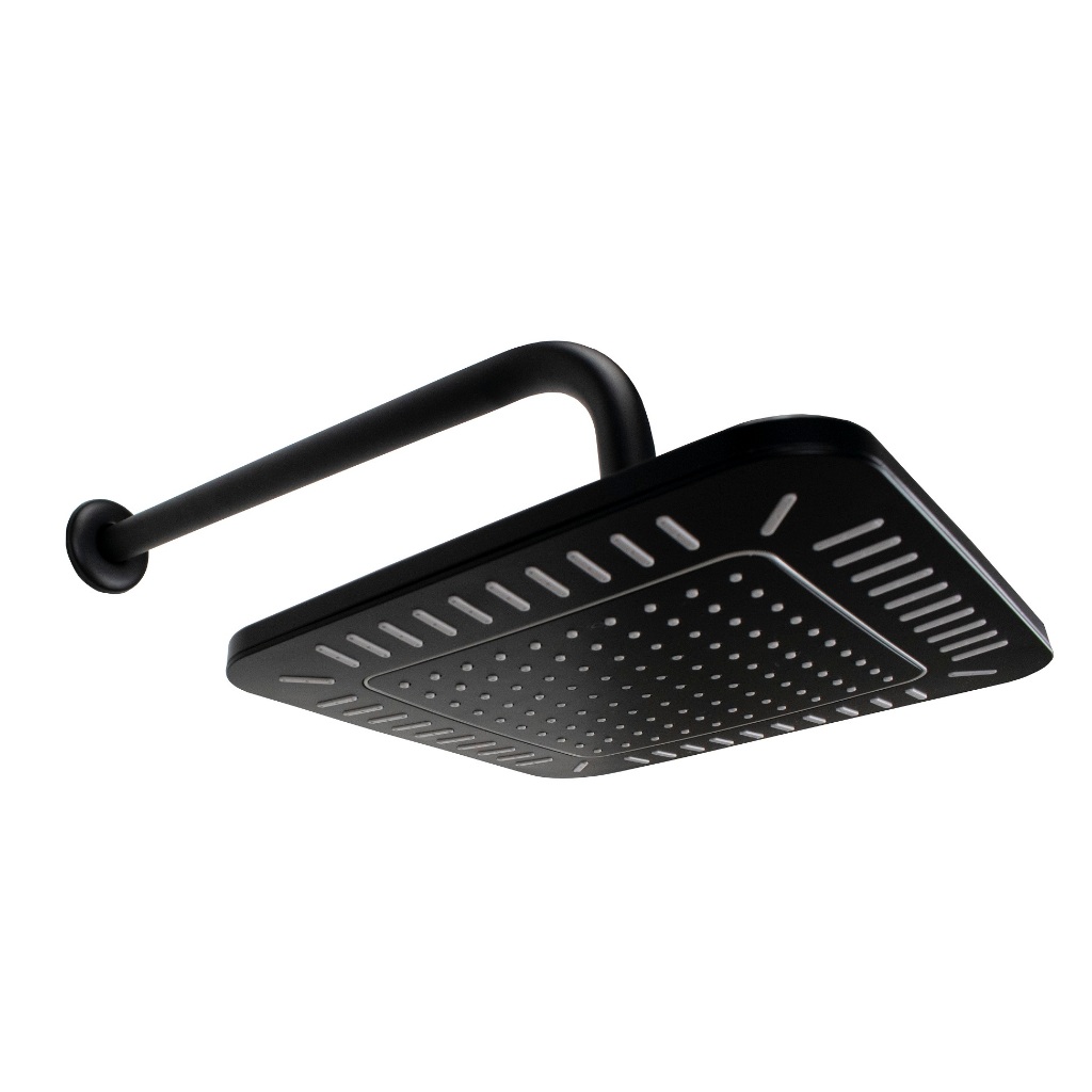 Ducha Quadrada Black Matte em ABS 21x21 cm c/ Cano Parede em Oferta na Shopee