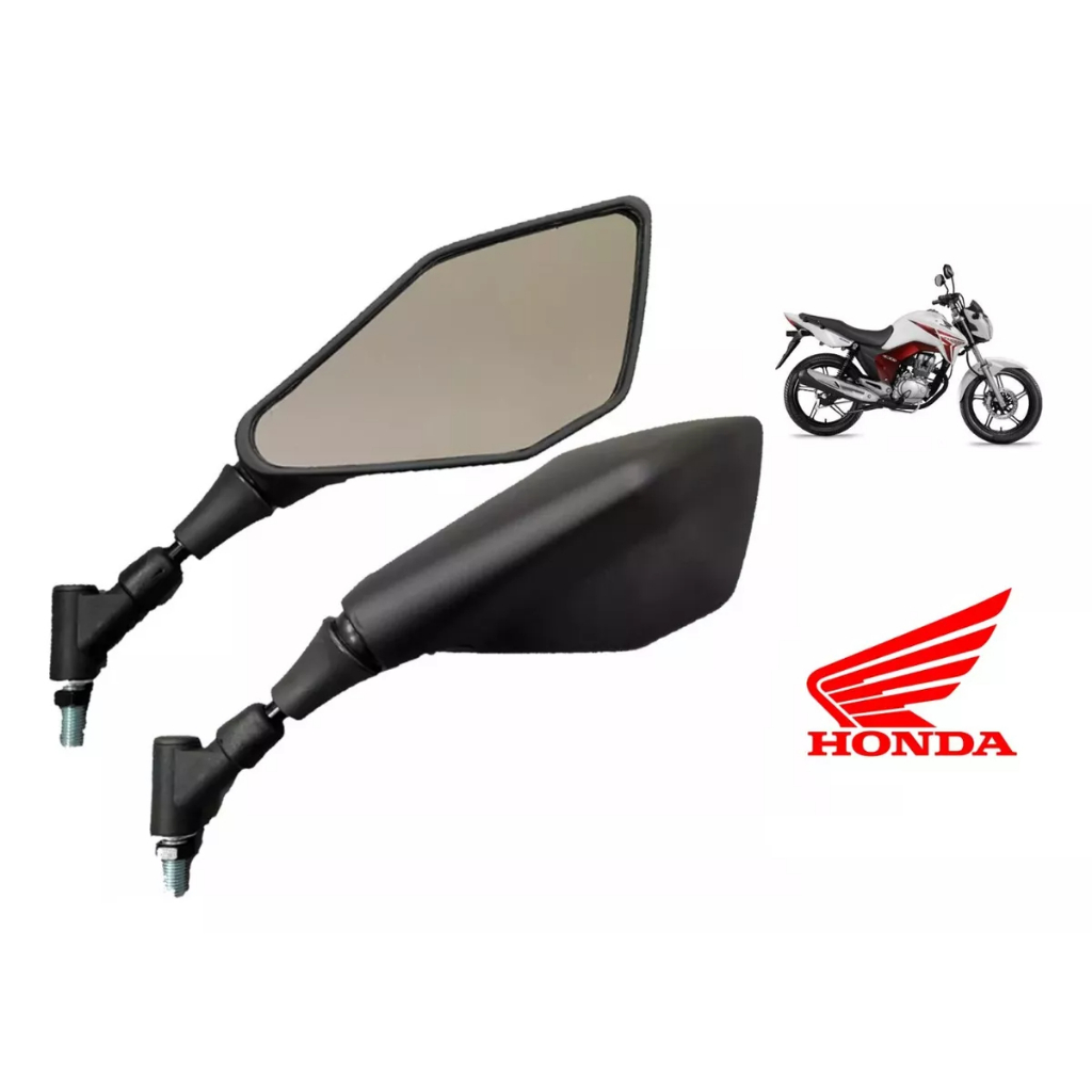 Par De Retrovisor Kawasaki Z400 Giro 360 Curto/Longo Yes Dk160 Pop Biz Twister Titan Fan 150/160 — imagem 2 de 2