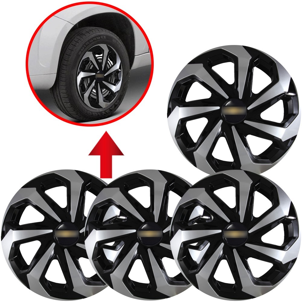 Kit 4 Carlotas Esportivas aro 13 Spider Compatível Celta Classic Corsa Onix