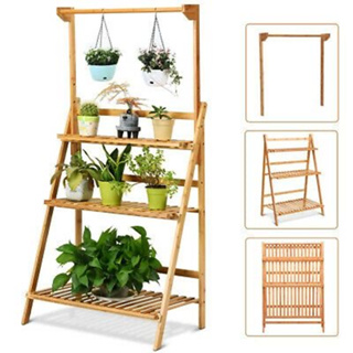 Floreira Exclusiva com Varal Para pendentes Estante para vasos #jardinagem em Oferta na Shopee