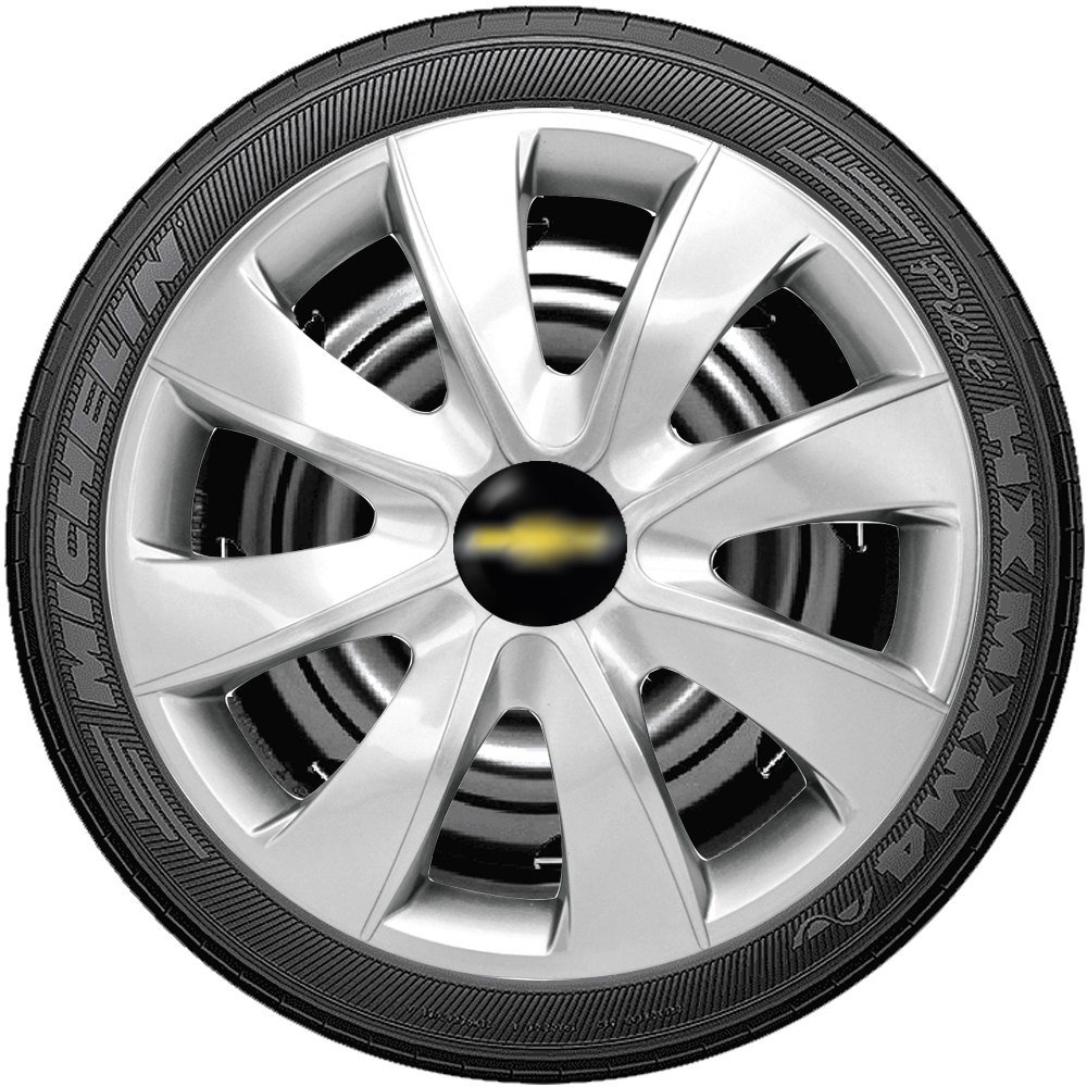 Promoção 4 Carlotas Esportivas aro 13/14 Compatível PRATA Omega Onix Prisma Spin Vectra Zafira