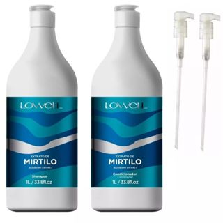 Lowell Mirtilo Extrato Kit Shampoo Condicionador 1 Litro