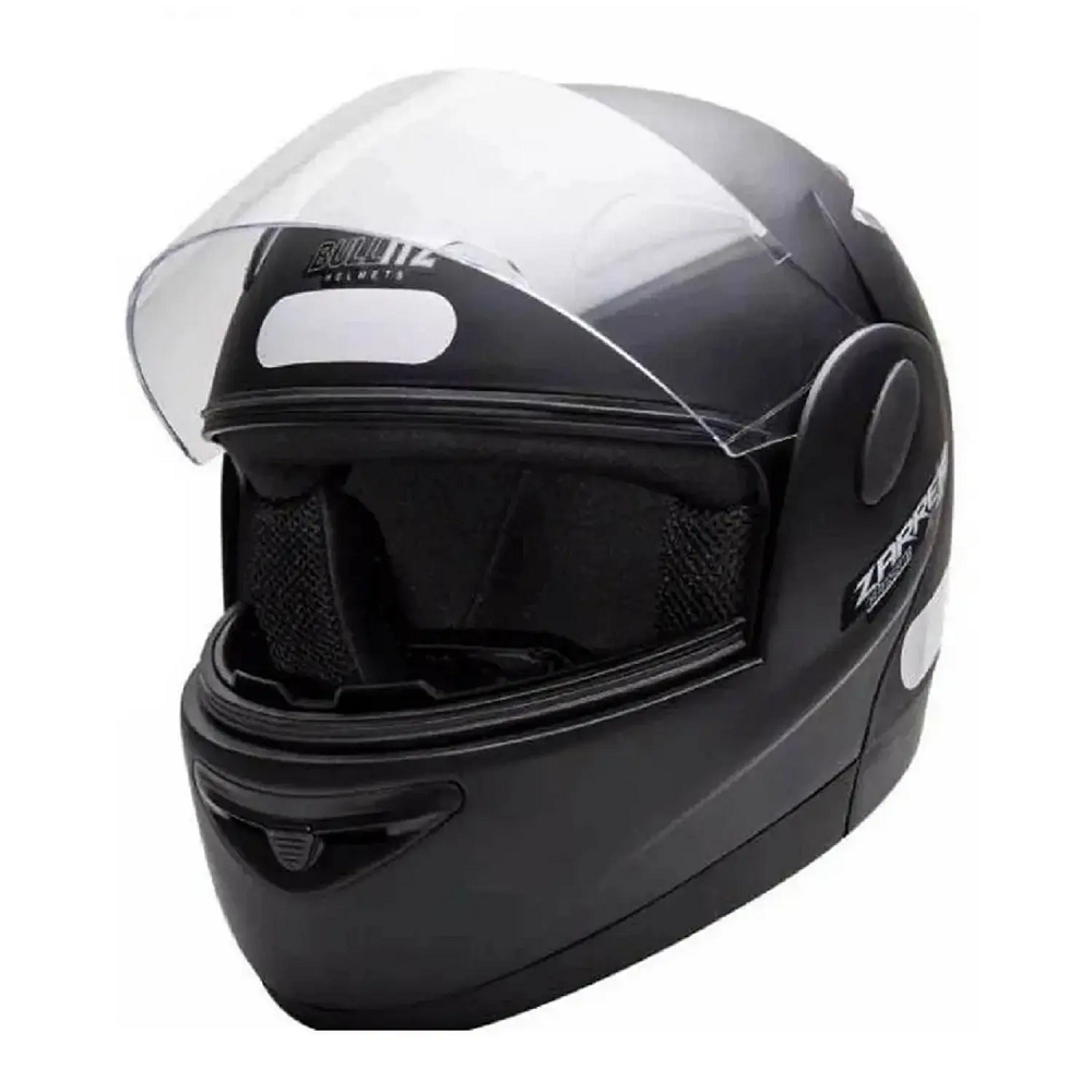 CAPACETE TAURUS ZARREF V4 ESCAMOTEÁVEL RETRÁTIL ROBOCOP PRETO FOSCO