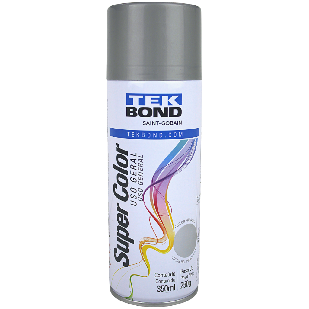 Tinta Spray  Aerossol Alumio Super Color 350ML/250G Tekbond | Piqueri Autopeças