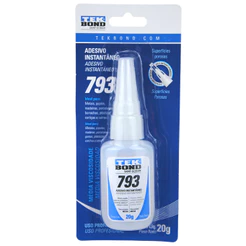 Cola Adesivo Instantâneo Extra forte Secagem Rápida Super Cola 793 20G Tekbond Uso Geral | Piqueri