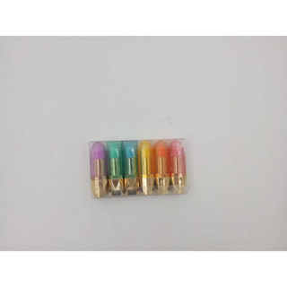 Kit 6 marca textos com formato de batom com cores diversas em Oferta na Shopee