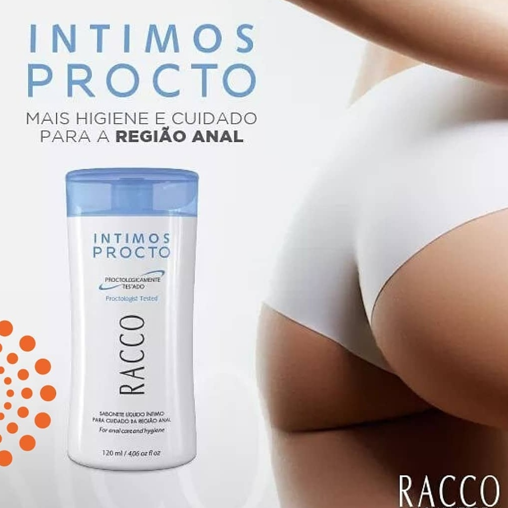 Sabonete Liquido Intimo Procto Anal Racco Saúde Feminino Masculino 120ml Íntimo Limpeza Segura
