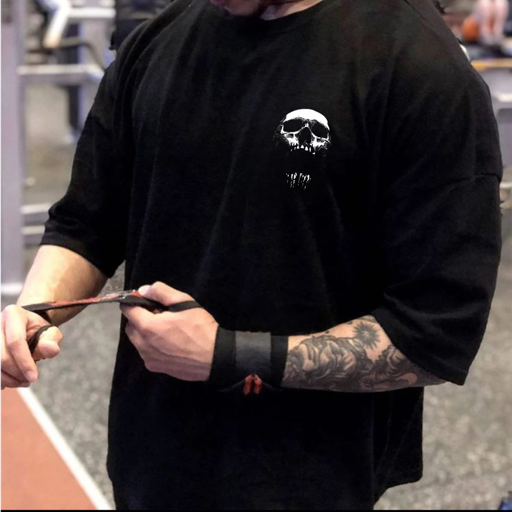 Camisa Oversized Masculina Academia Moda Fitness Estampado Ghost Lançamento Exclusivo