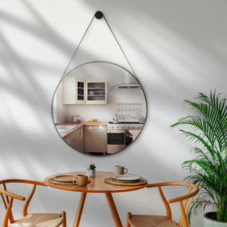 Espelho Decorativo Redondo Adnet de Parede Escritório Sala Quarto Escandinavo 60cm + Suporte Pino em Oferta na Shopee