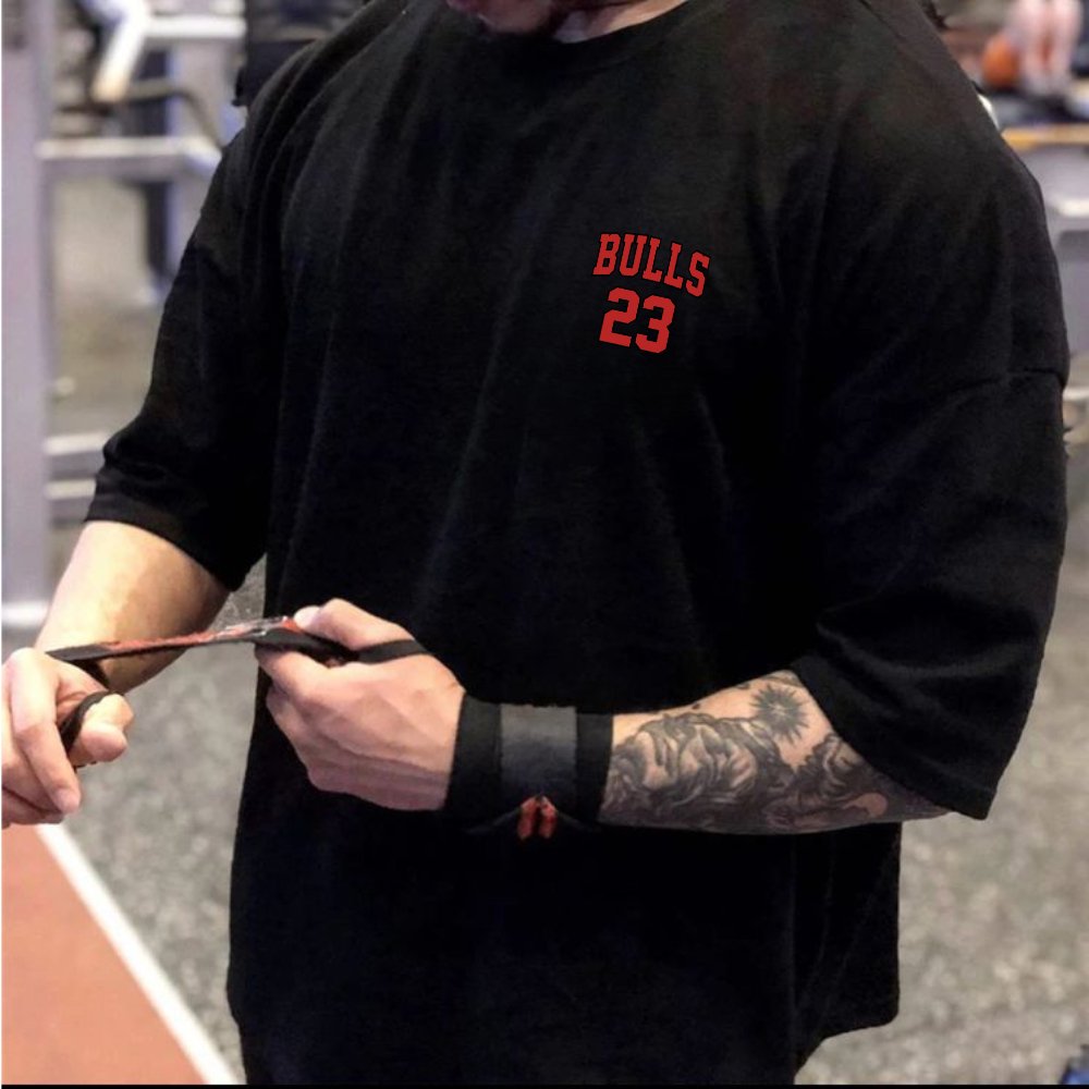 Camisa Oversized Streetwear 23 Bulls estampado Exclusivo Moda Academia