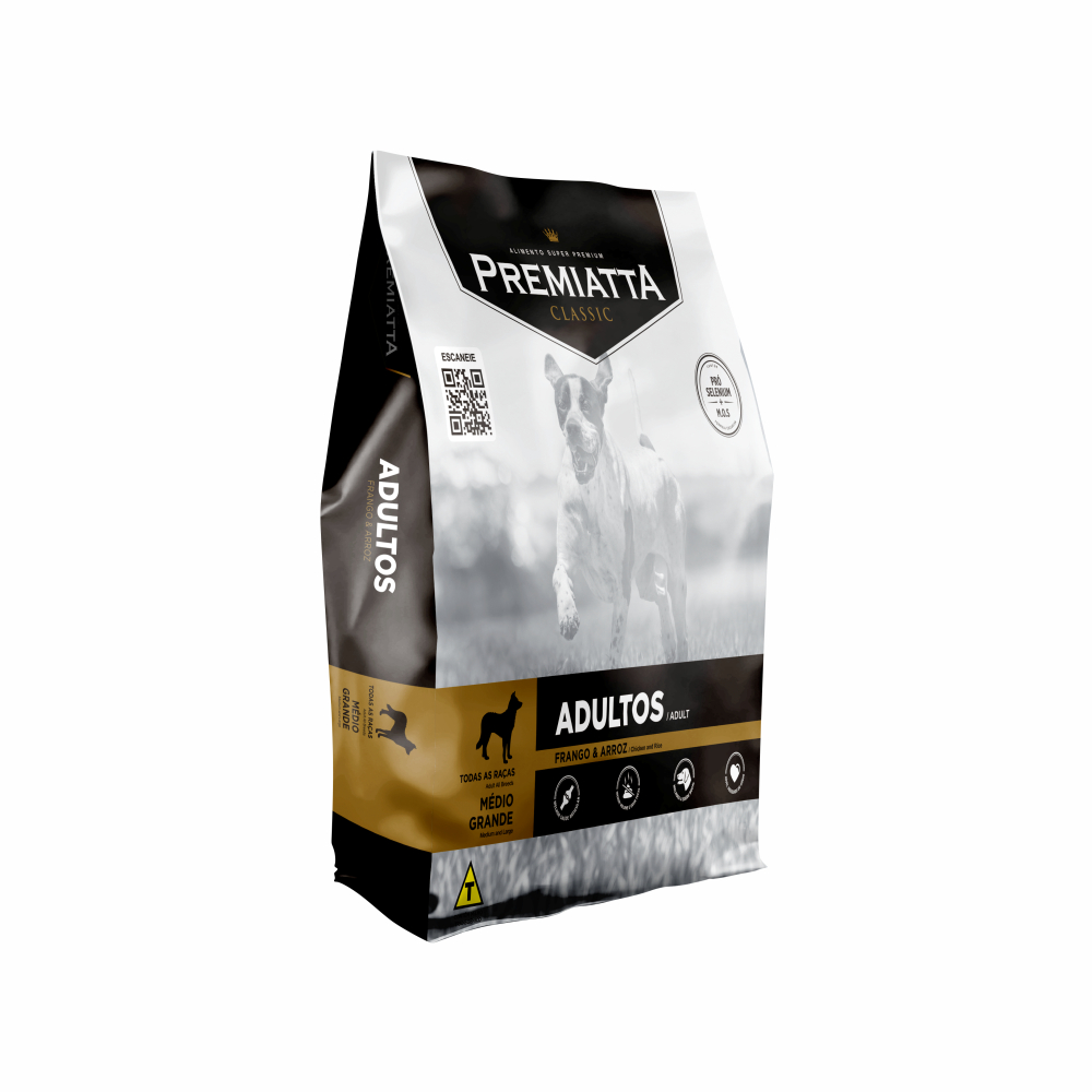 Ração Premiatta Classic Cães Adultos Medio e Grande sc 15kg
