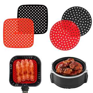 Tapete Protetor Silicone Para Air Fryer Fritadeira Universal Não Gruda - Redondo / Quadrado em Oferta na Shopee