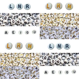 Kit 700 Miçangas com Letras do Alfabeto + L N R + Vogais Bijuteria em Oferta na Shopee