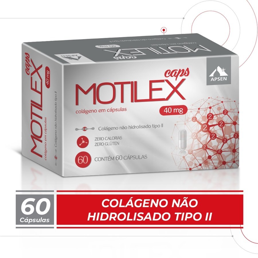 Motilex Caps Colágeno Tipo 2 Não Hidrolisado Com 60 Cápsula