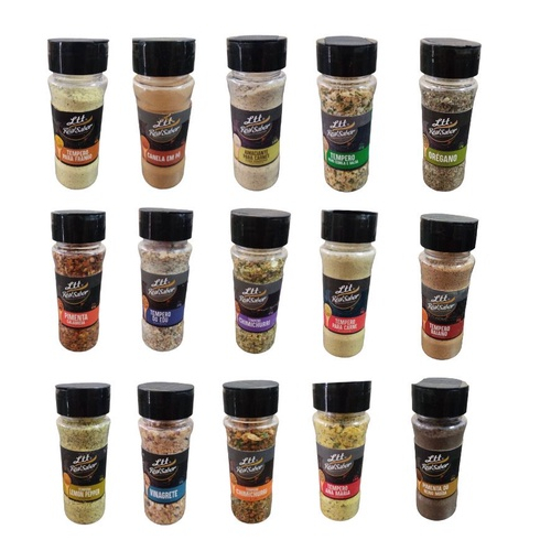 Você Escolhe Tempero No Pote LTT Alimentos Linha Premium Chimichurri Lemon Pepper Óregano Páprica - Super Linha Premium
