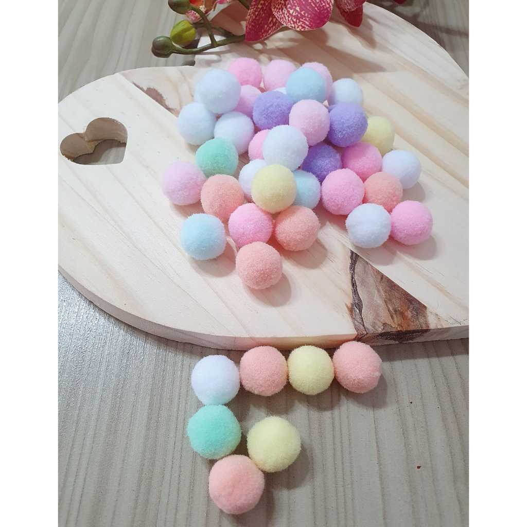 Pompom Bolinha Mix Candy - 20mm com 100 unidades