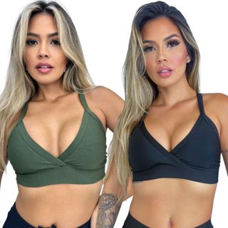 Top Fitness Feminino academia basico confortável Com forro em Oferta na Shopee