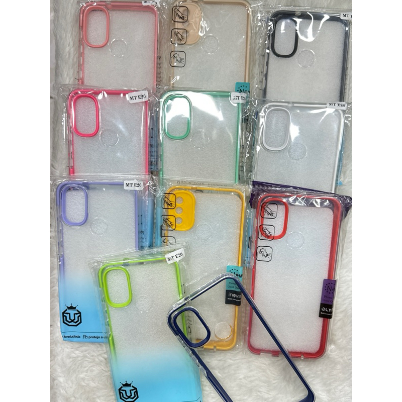 Capa Dupla Camada Com Borda Cor MOTOROLA E20, E22, E32, E40, EDGE 30 ULTRA, EDGE 40, EDGE 40 NEO em Oferta na Shopee